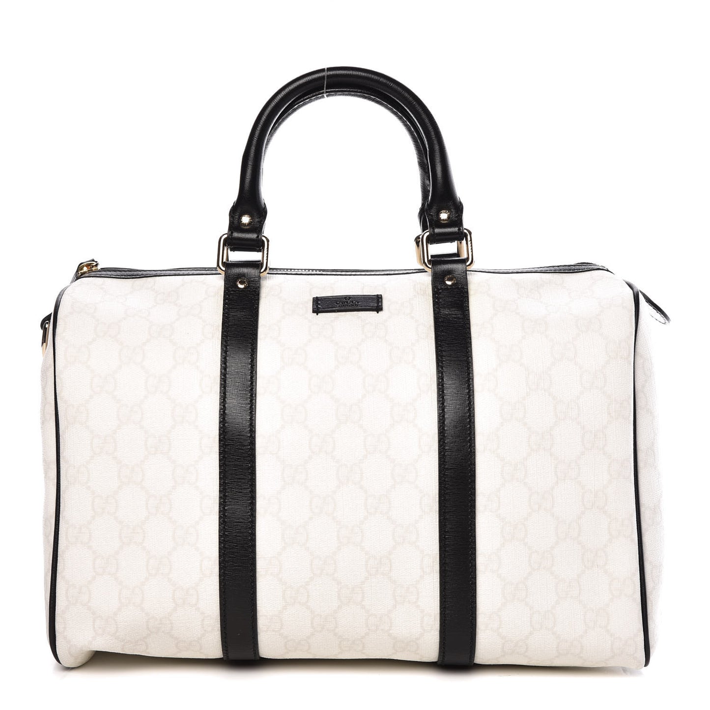 GG Plus Monogram Medium Joy Boston White Black
