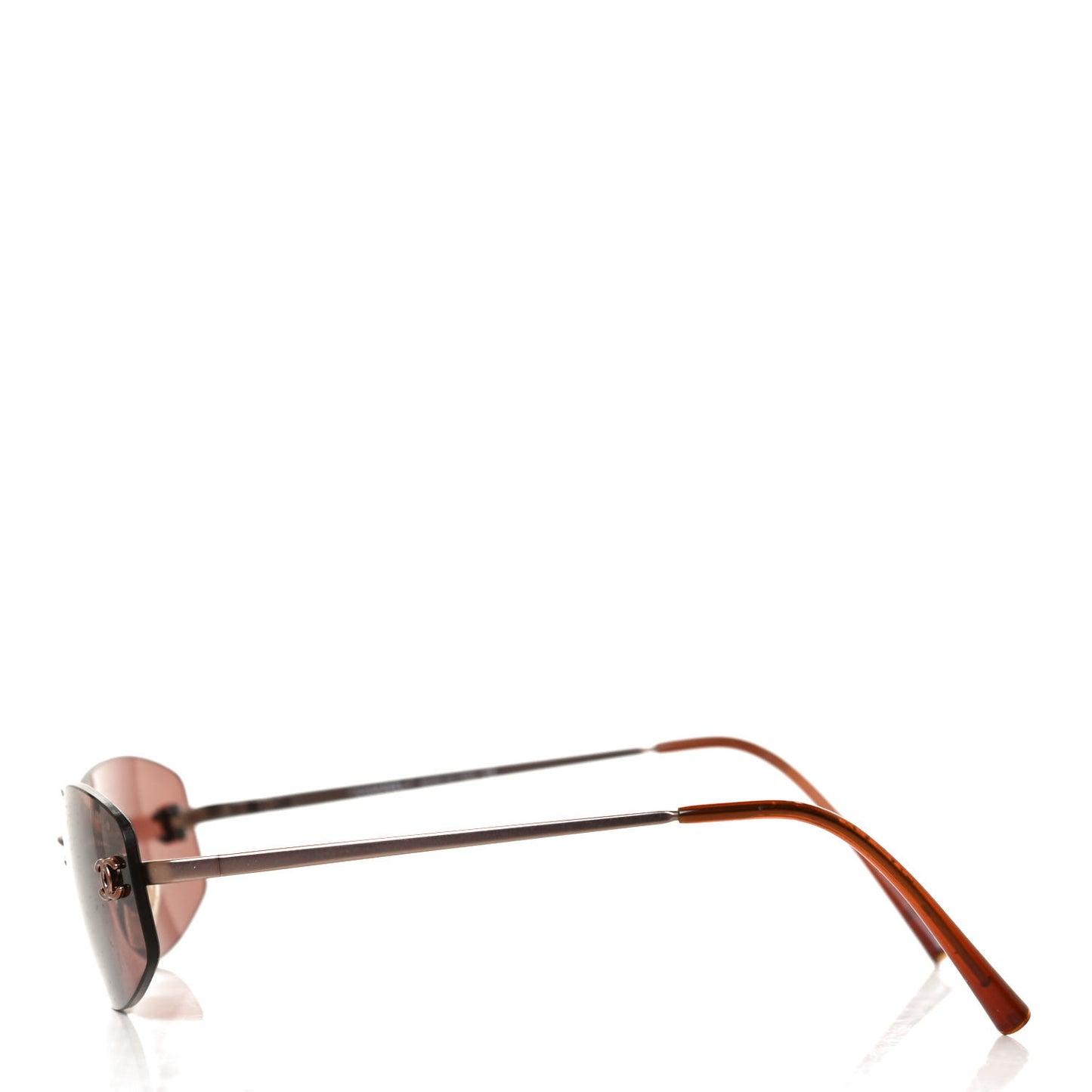 Metal Frameless CC Sunglasses 4002 Brown