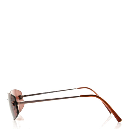Chanel Metal Frameless CC Sunglasses 4002 Brown 3 of 6