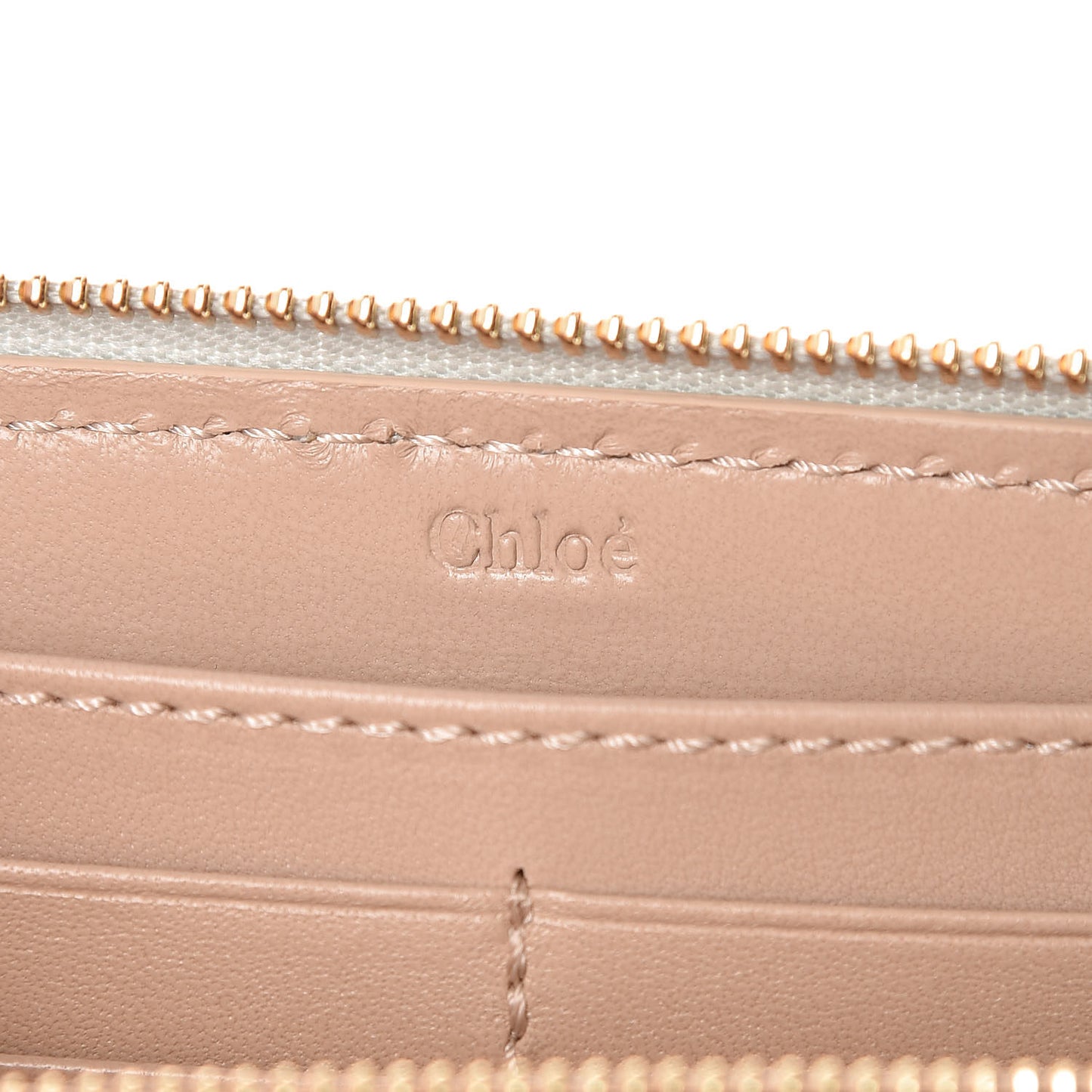 Calfskin Marcie Long Zip Around Wallet Airy Grey