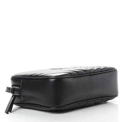 Saint Laurent Calfskin Matelasse Monogram Lou Camera Bag Black 4 of 10