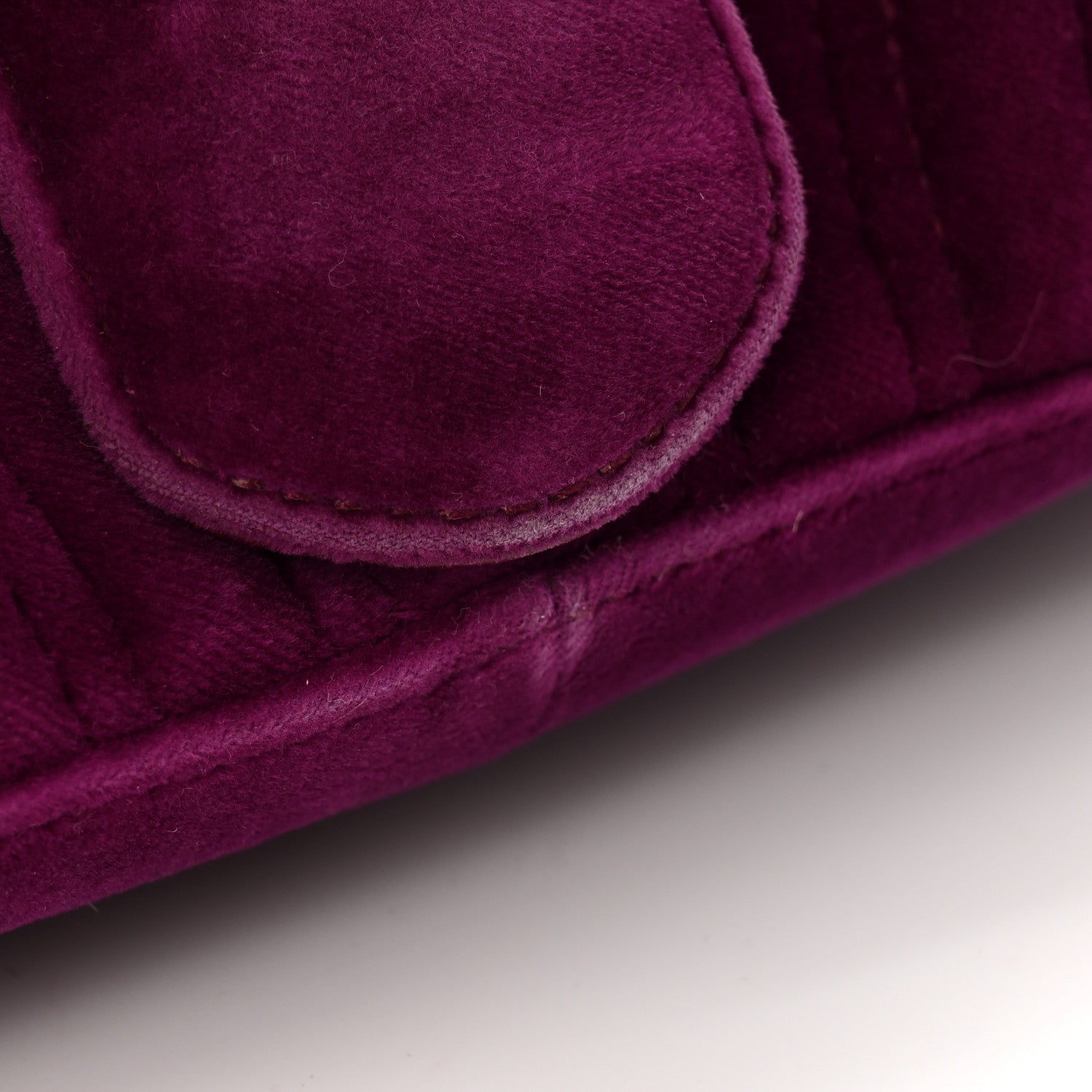Gucci Velvet Matelasse Small GG Marmont Shoulder Bag Fuchsia Violet Cyclamen 11 of 14