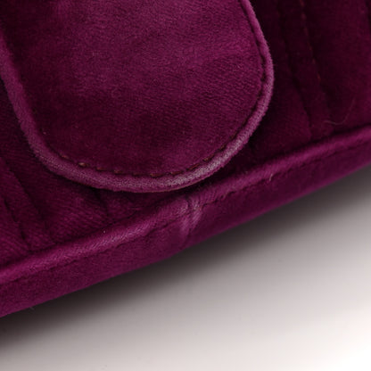Gucci Velvet Matelasse Small GG Marmont Shoulder Bag Fuchsia Violet Cyclamen 11 of 14
