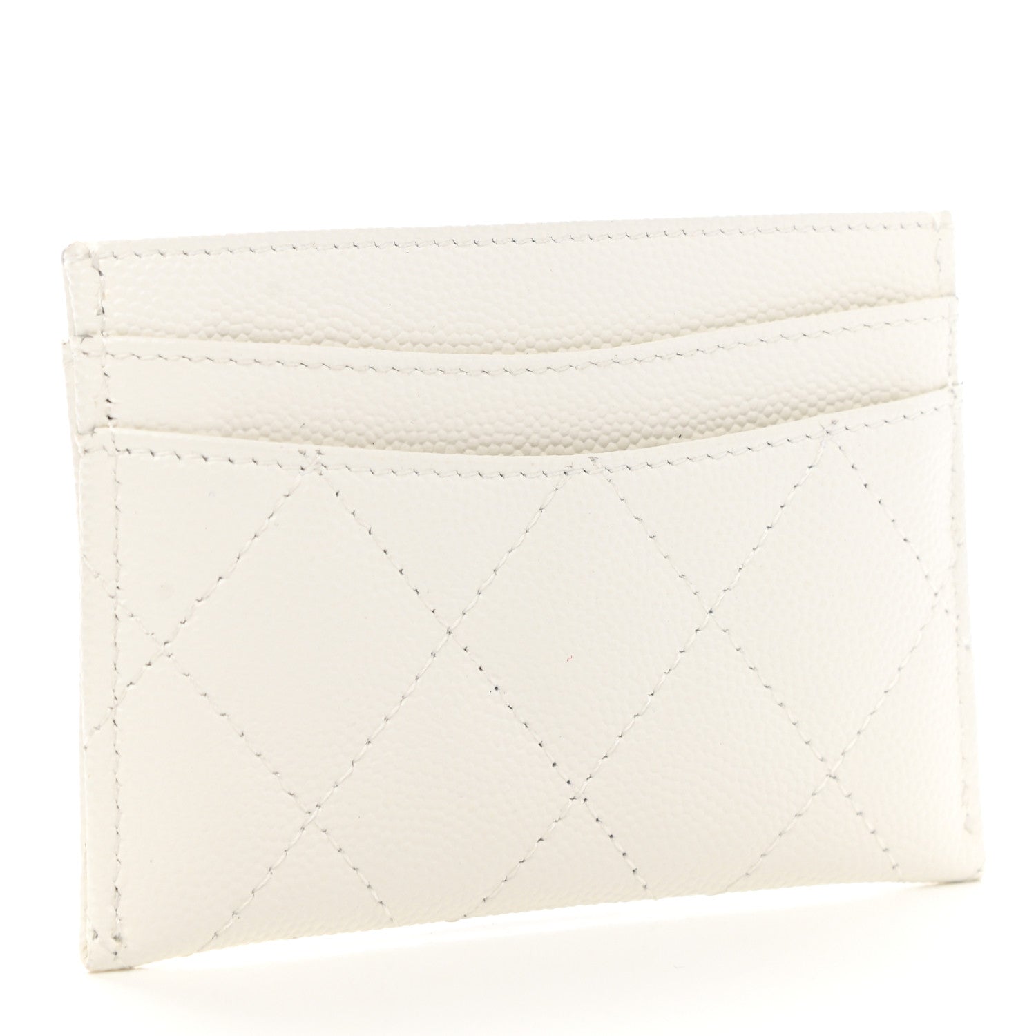 Chanel Caviar Quilted Card Holder White 3 of 8