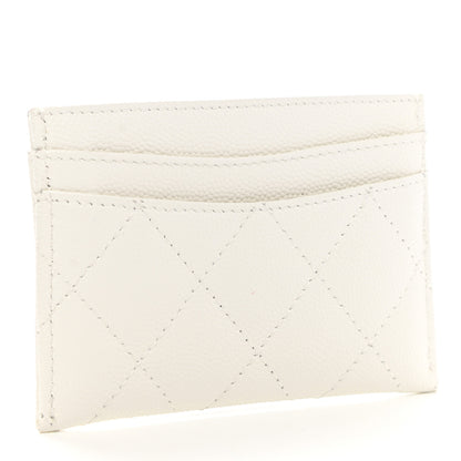 Chanel Caviar Quilted Card Holder White 3 of 8