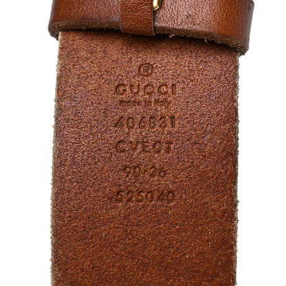 Gucci Faded Calfskin Double G 40mm Belt 90 36 Cuir 3 of 7