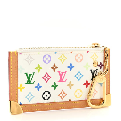 Louis Vuitton Monogram Multicolor Key Pouch White 3 of 6