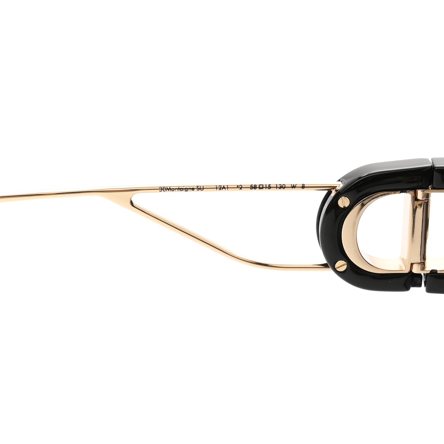 Christian Dior Acetate Square 30 Montaigne Sunglasses Black 5 of 7