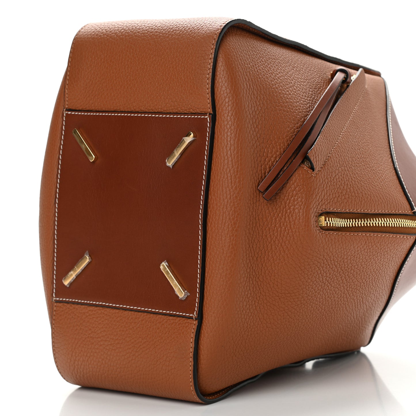 Grained Calfskin Small Hammock Shoulder Bag Tan