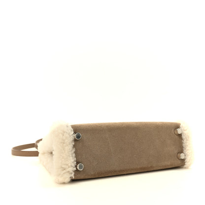 Hermes Veau Grizzly Mouton Shearling Swift Teddy Mini Kelly 20 Gris Caillou Ecru Etoupe 4 of 10