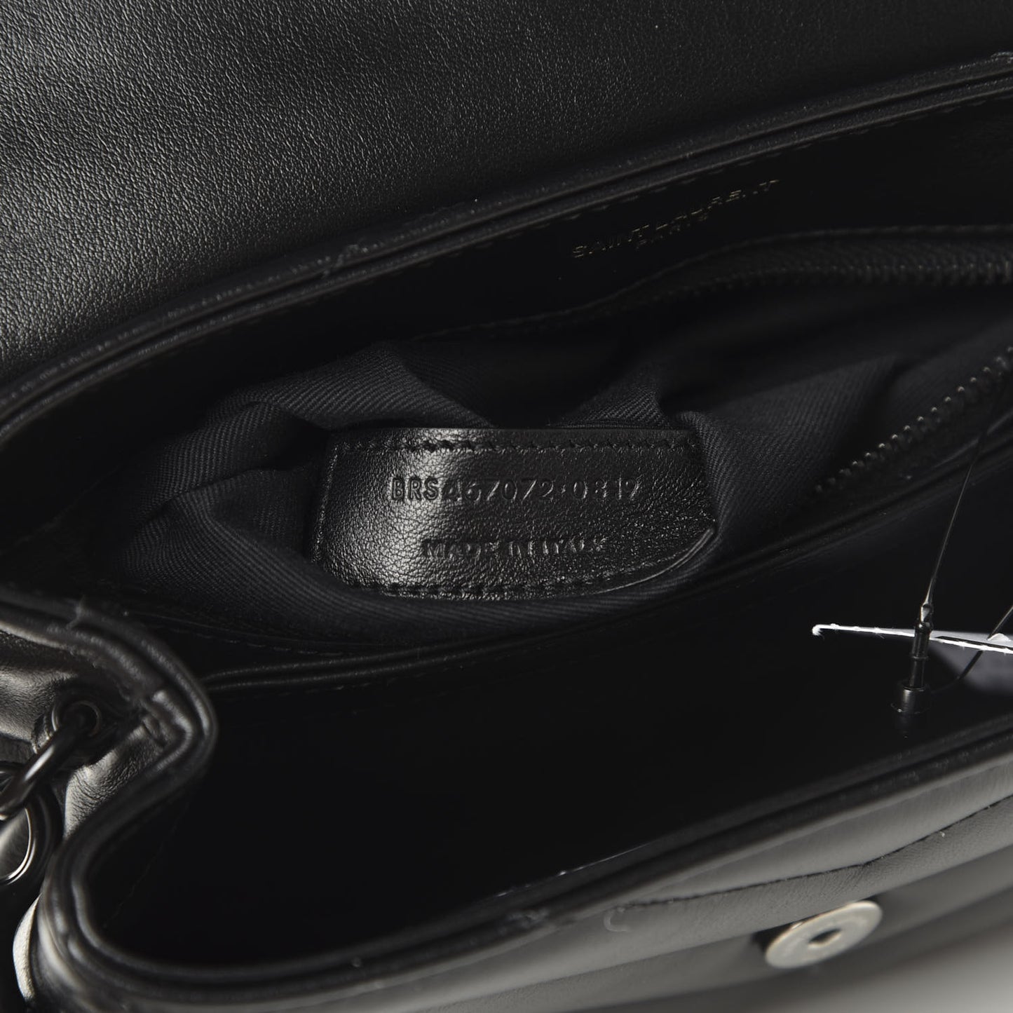 Calfskin Y Quilted Monogram Toy Loulou Crossbody Bag Black