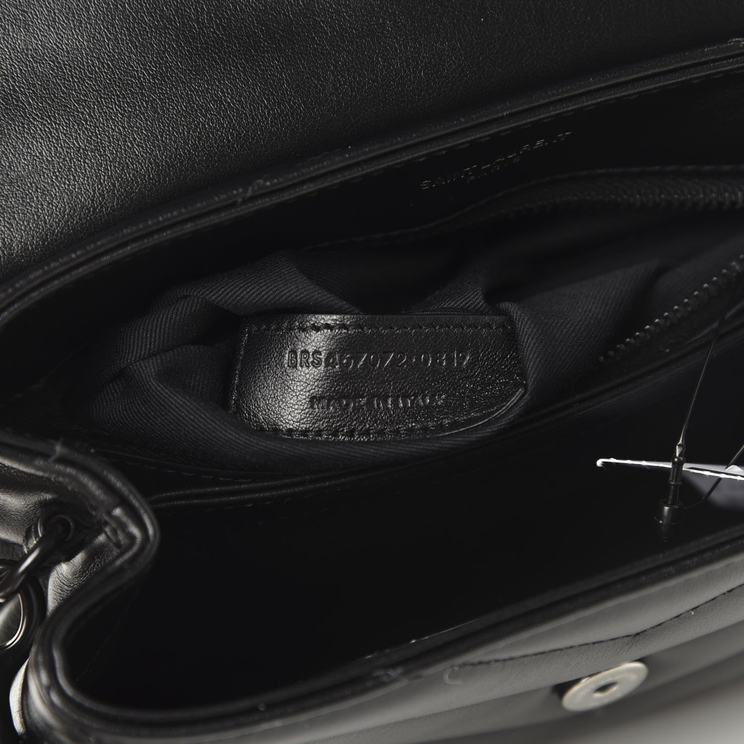 Saint Laurent Calfskin Y Quilted Monogram Toy Loulou Crossbody Bag Black 6 of 12