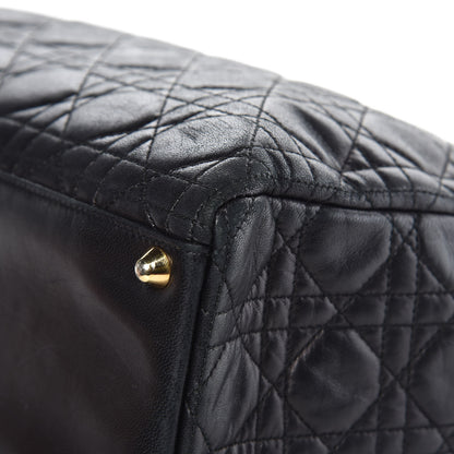 Christian Dior Lambskin Cannage Large Lady Dior Black 10 of 11