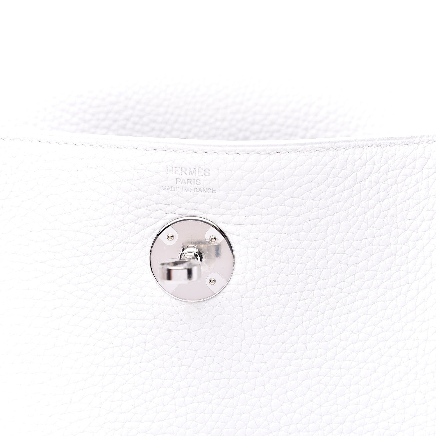 Hermes Taurillon Clemence Lindy 26 White 6 of 11