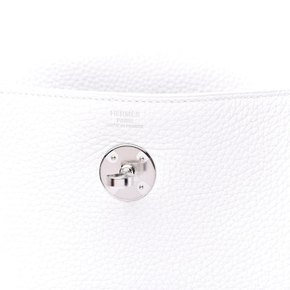 Hermes Taurillon Clemence Lindy 26 White 6 of 11