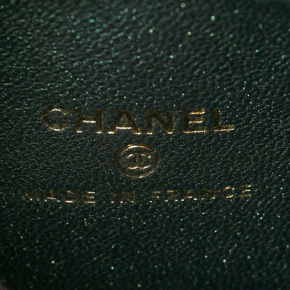 Chanel Iridescent Lambskin Quilted Top Handle Flap Clutch With Chain Dark Green 6 of 10