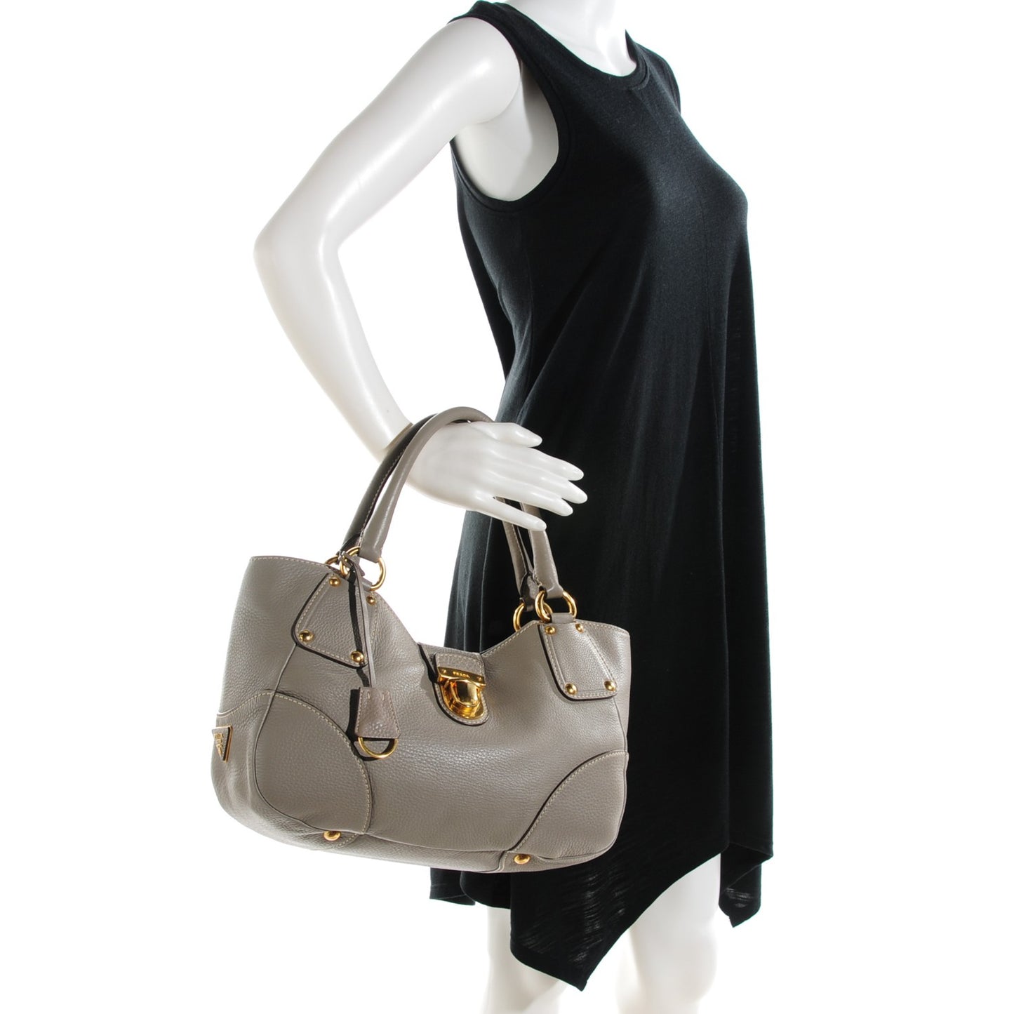 Vitello Daino Shoulder Bag Argilla