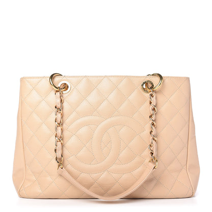 Chanel Caviar Quilted Grand Shopping Tote GST Beige Clair 1 of 8