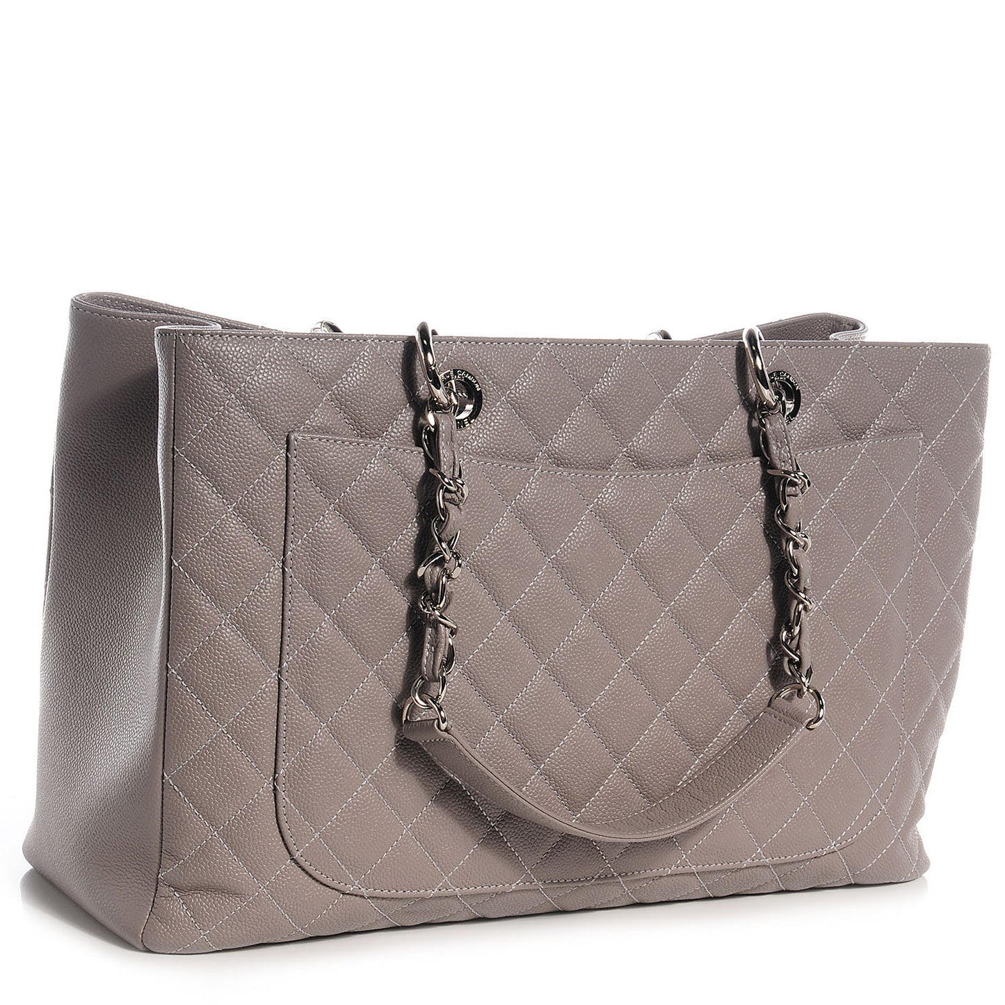 Caviar XL Grand Shopping Tote GST Light Grey
