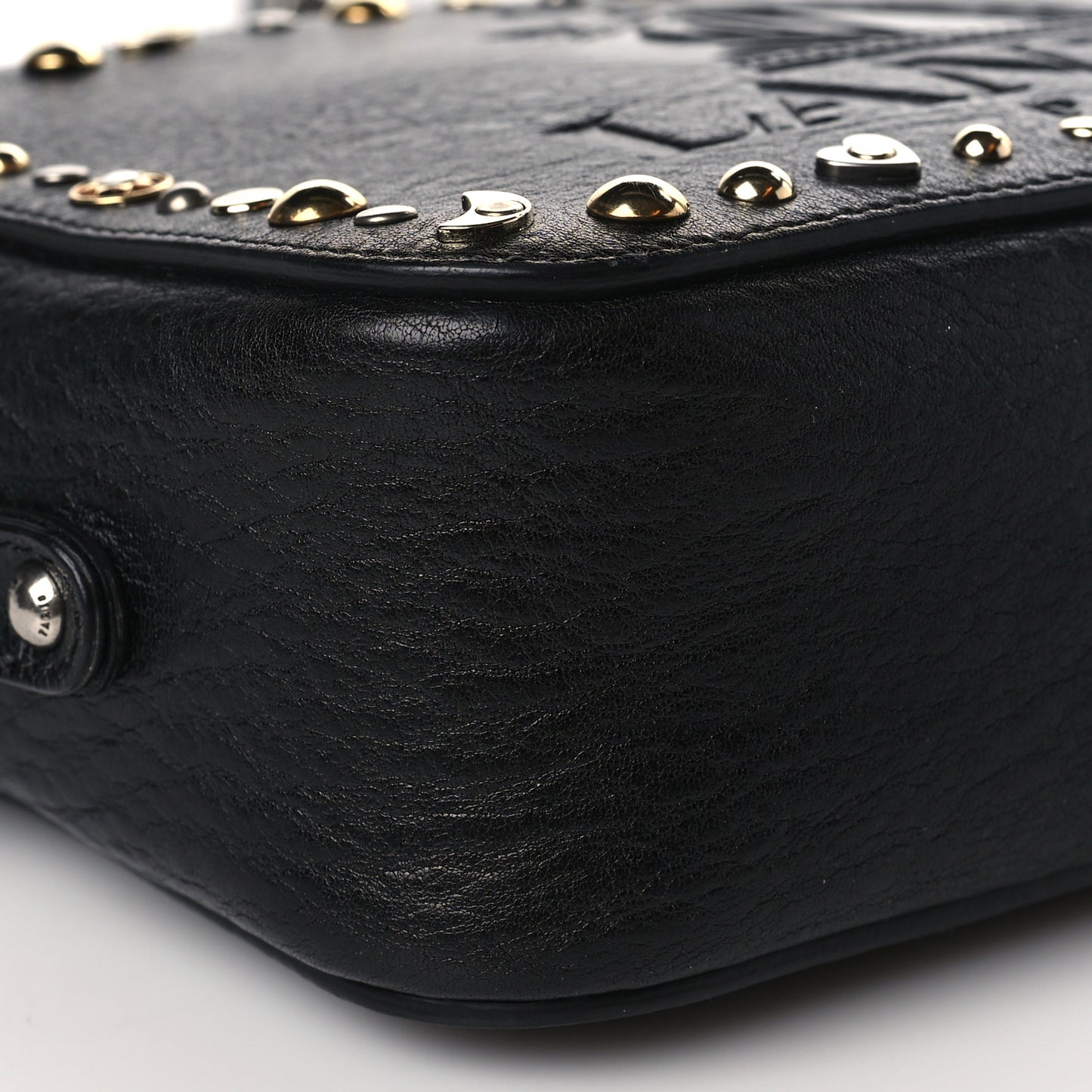 Calfskin Studded Nomad Crossbody Black