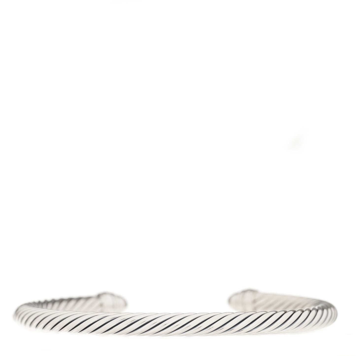 Sterling Silver Pave Diamond 5mm Cable Classics Bracelet