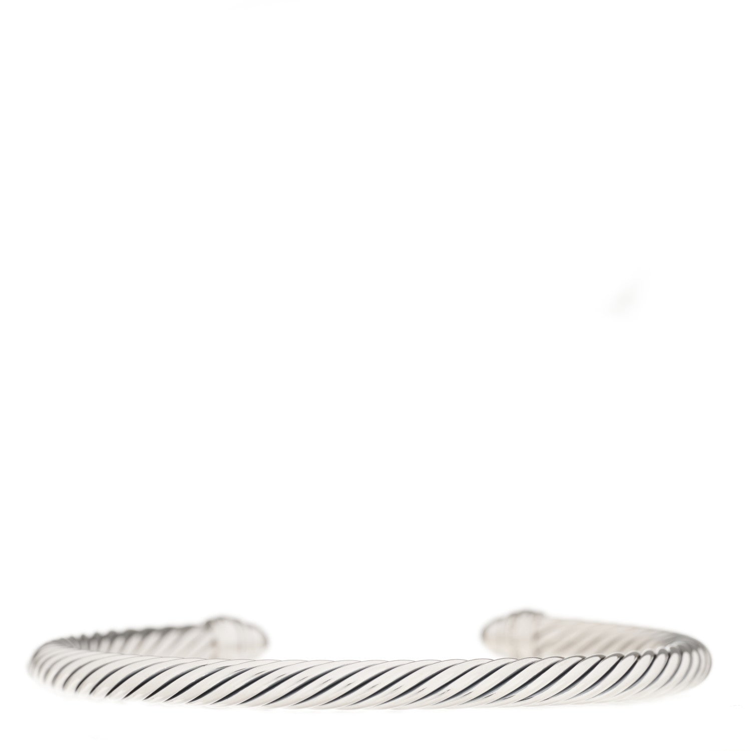 David Yurman Sterling Silver Pave Diamond 5mm Cable Classics Bracelet 2 of 3