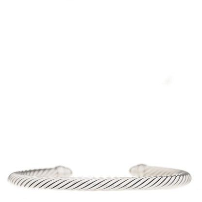 David Yurman Sterling Silver Pave Diamond 5mm Cable Classics Bracelet 2 of 3