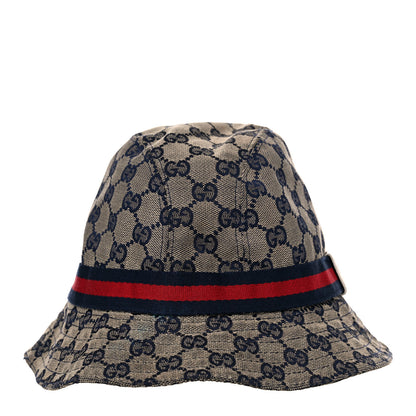 Gucci Monogram Web Bucket Hat S Blue 5 of 13