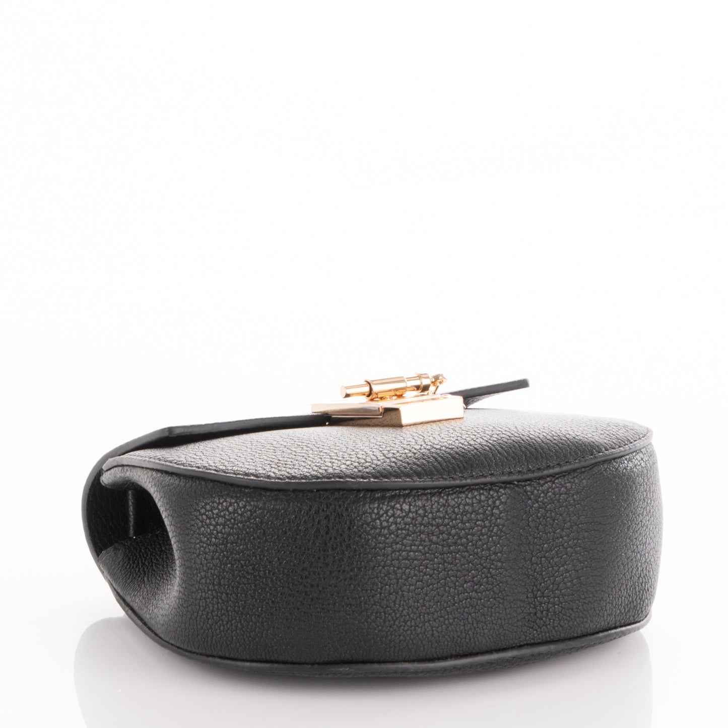 Grained Lambskin Mini Drew Shoulder Bag Black