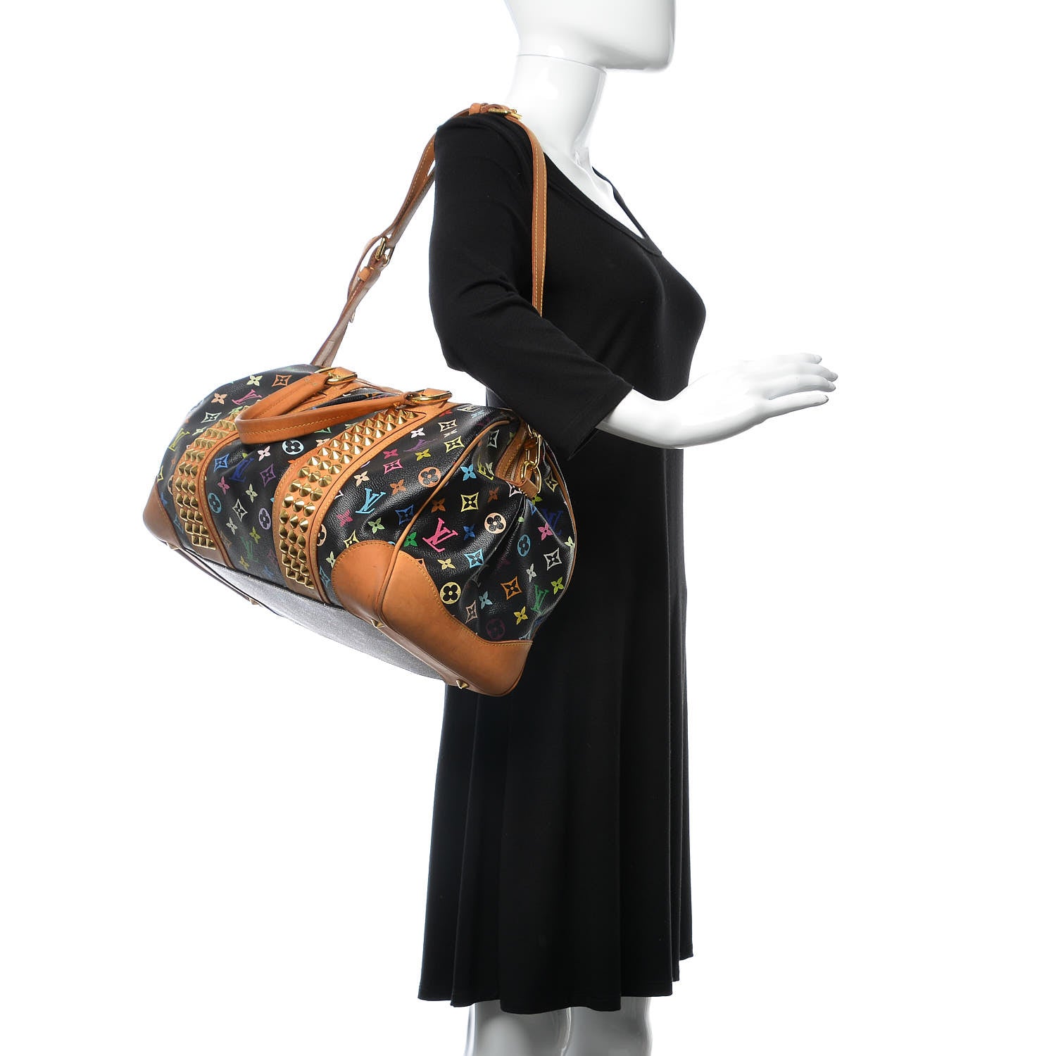 Louis Vuitton Monogram Multicolor Courtney GM Black 3 of 25