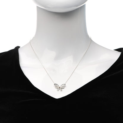 Tiffany Sterling Silver 18K Rose Gold Return to Tiffany Love Bugs Butterfly Pendant Necklace 2 of 6