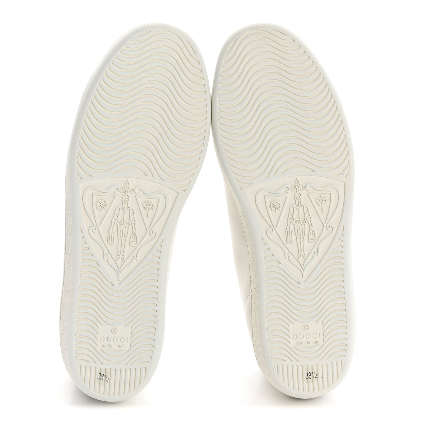 Calfskin Interlocking G Perforated Womens Ace Sneakers 38.5 White Grey Sky