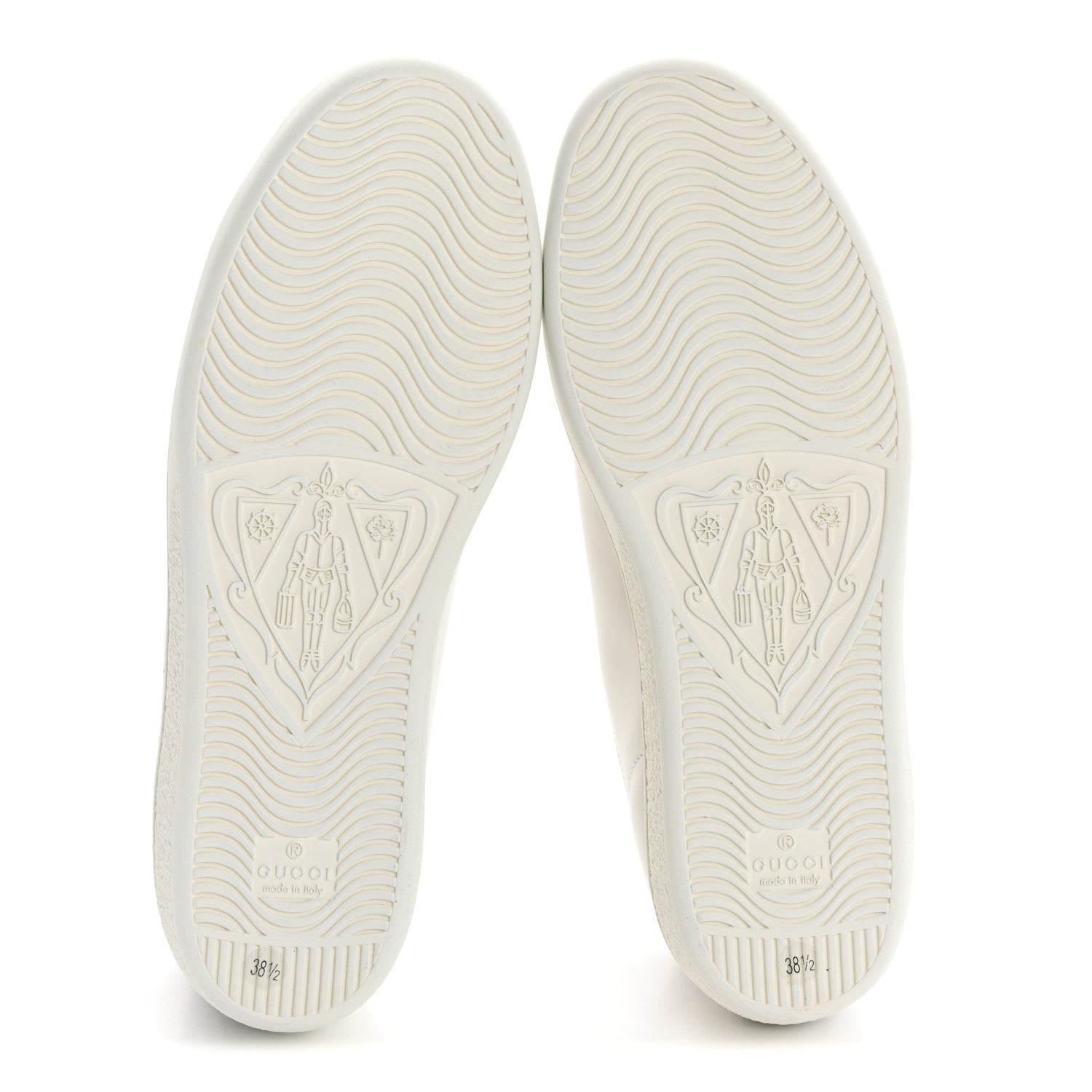 Gucci Calfskin Interlocking G Perforated Womens Ace Sneakers 38.5 White Grey Sky 11 of 20