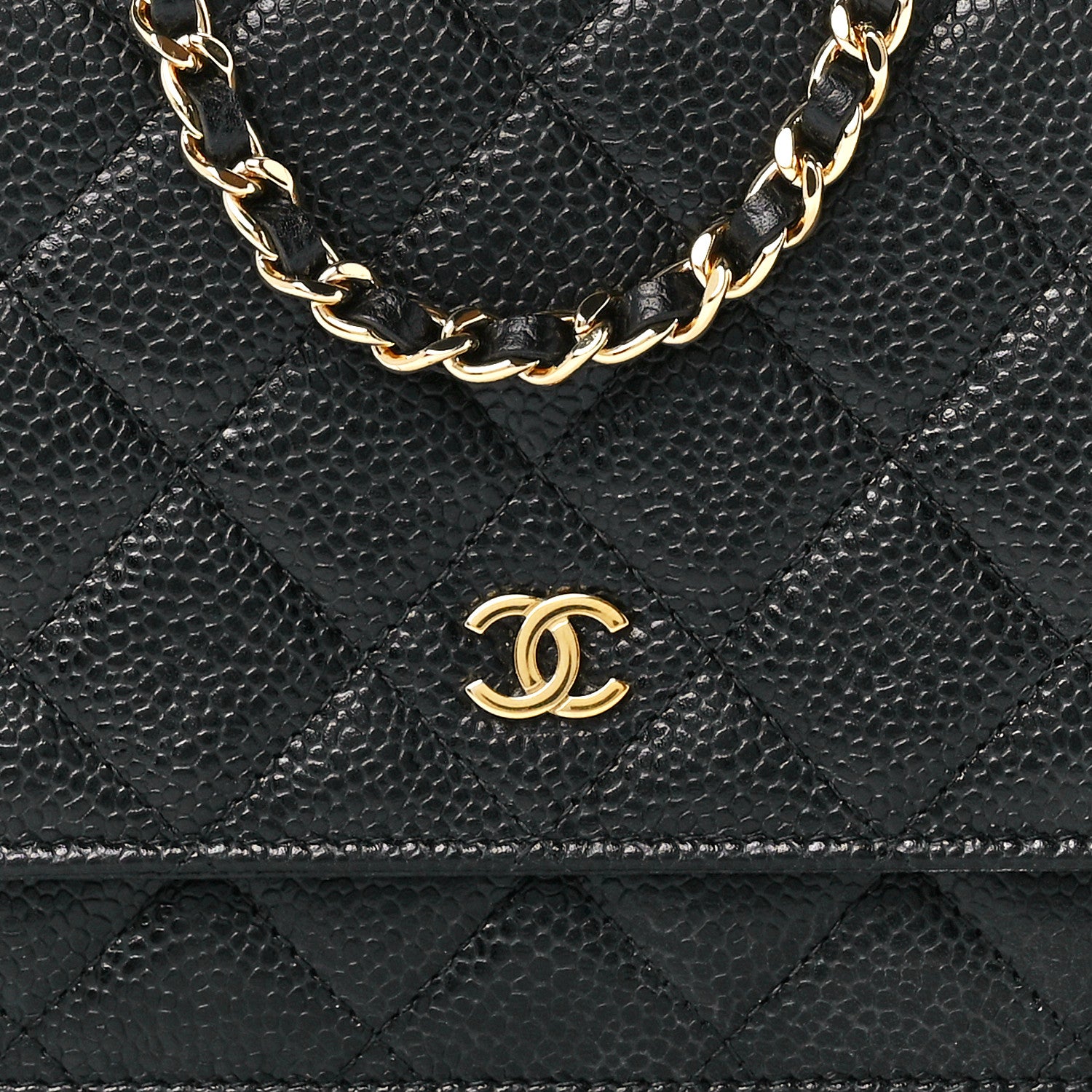 Chanel Caviar Quilted Wallet on Chain WOC Black 8 of 12