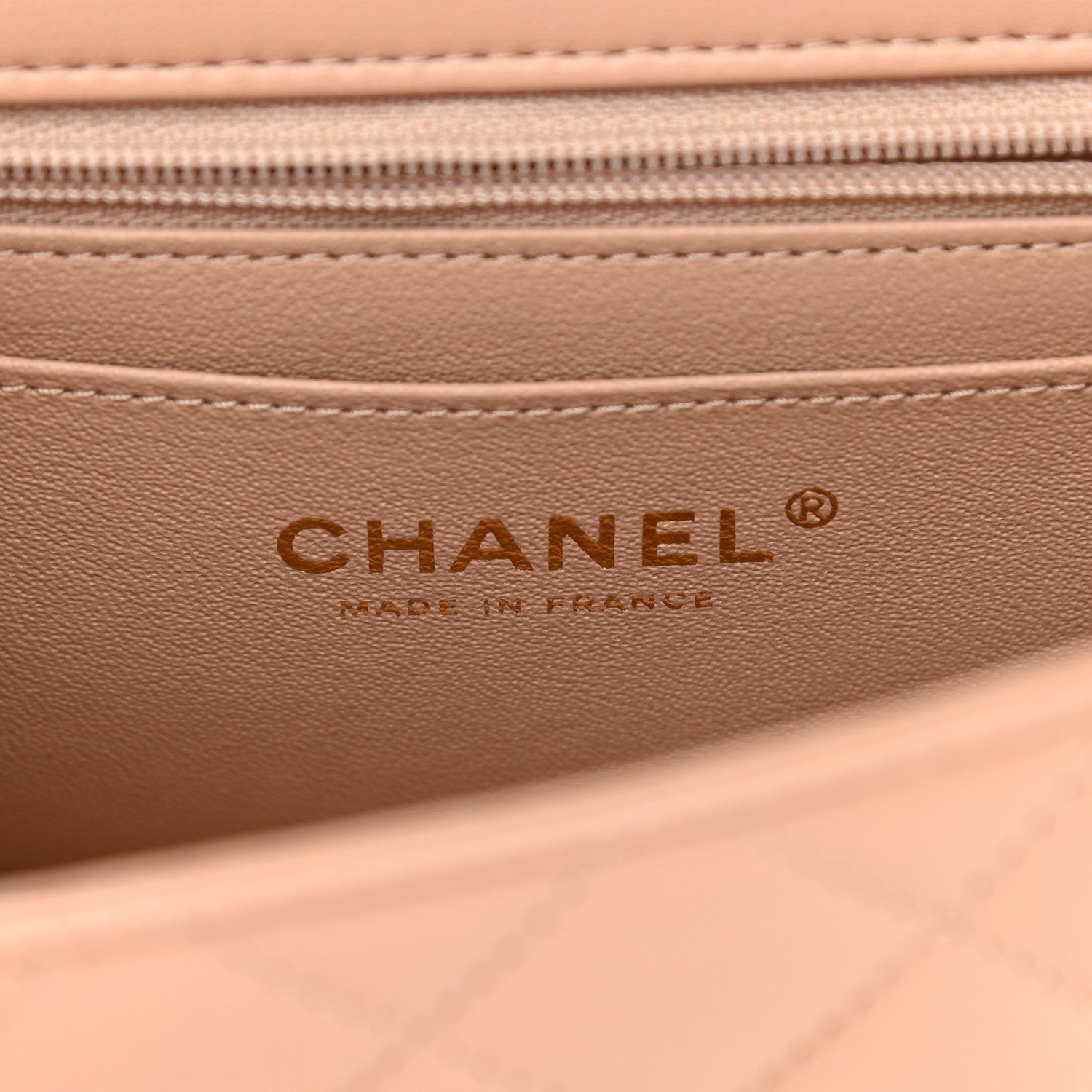 Chanel Lambskin Quilted Mini Top Handle Rectangular Flap Beige 6 of 10
