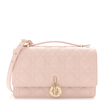 Christian Dior Lambskin Cannage My Dior Top Handle Bag Rose Poudre 1 of 9