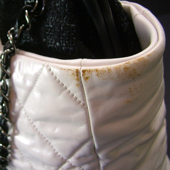 Chanel Leather Tweed PORTOBELLO Black White 5 of 10