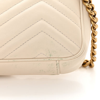 Gucci Calfskin Matelasse Pearly GG Marmont Chain Belt Bag Mystic White 19 of 19
