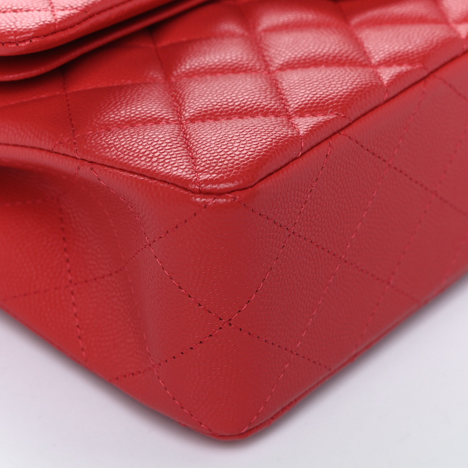 Chanel Caviar Quilted Small Double Flap Red 9 of 14