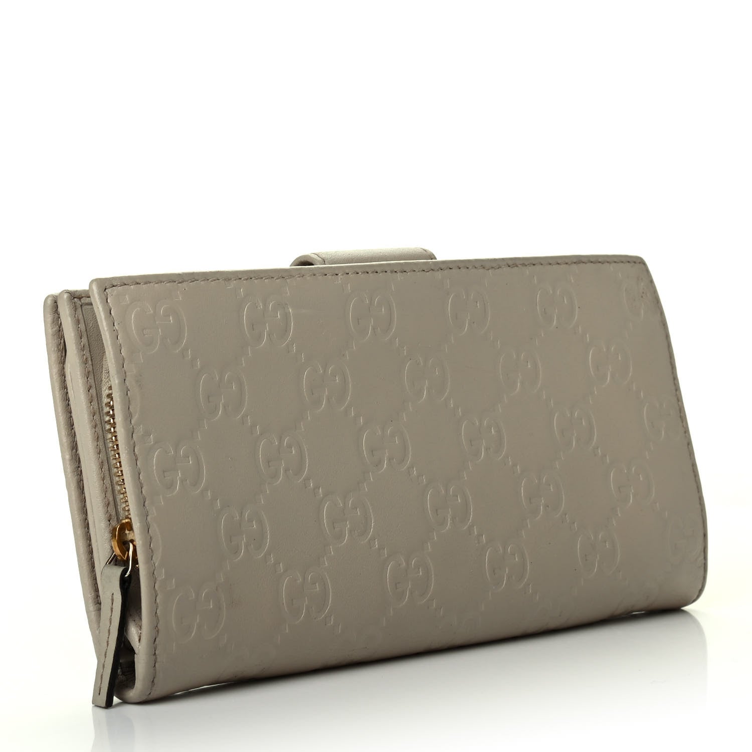 Gucci Guccissima Abbey Continental Wallet Off White 3 of 7