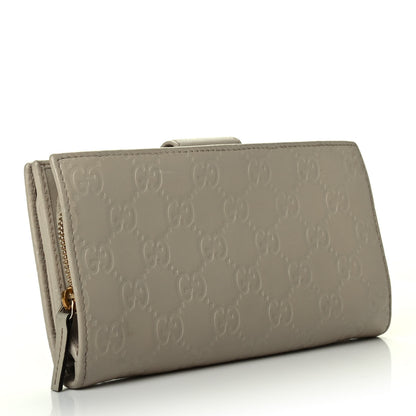 Gucci Guccissima Abbey Continental Wallet Off White 3 of 7