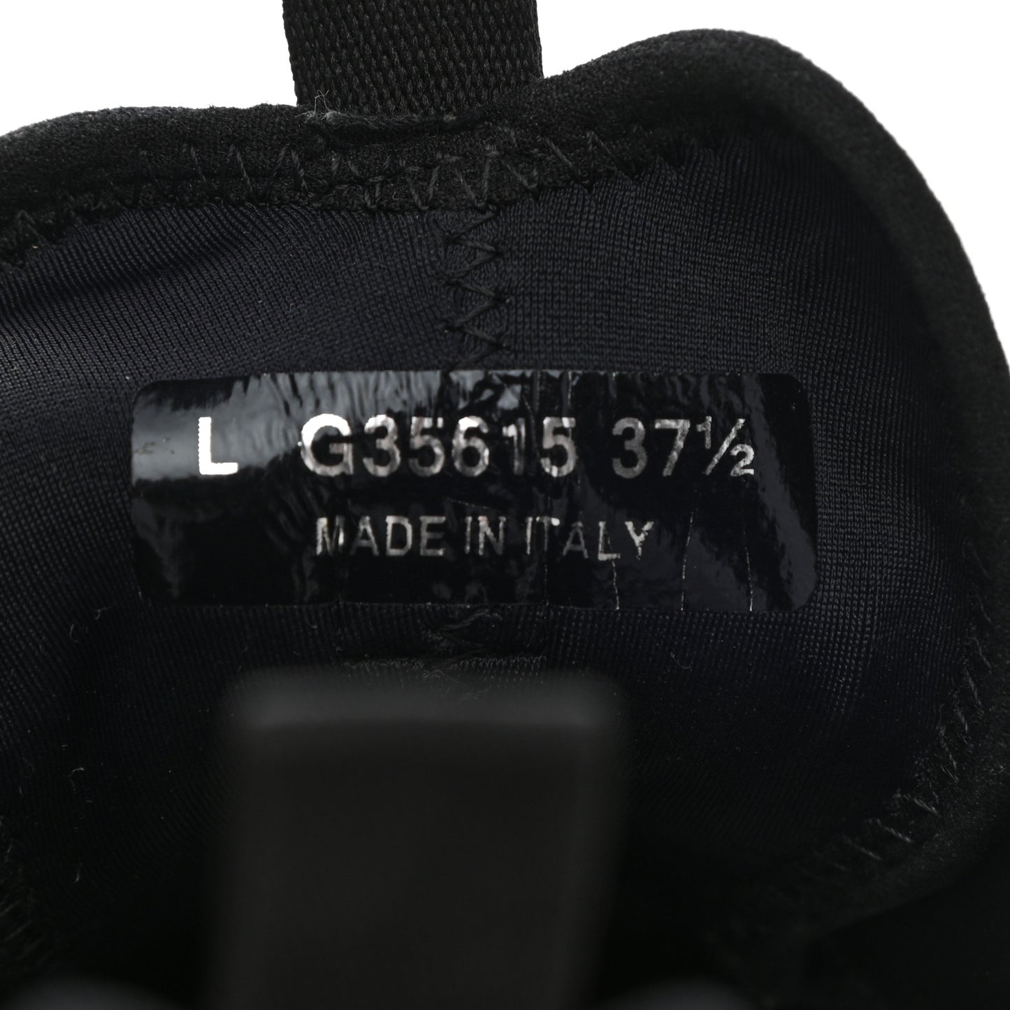 Fabric Calfskin Suede CC Sneakers 37.5 Black