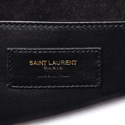 Saint Laurent Metallic Calfskin Classic Monogram Cassandre Clutch Argento 5 of 11