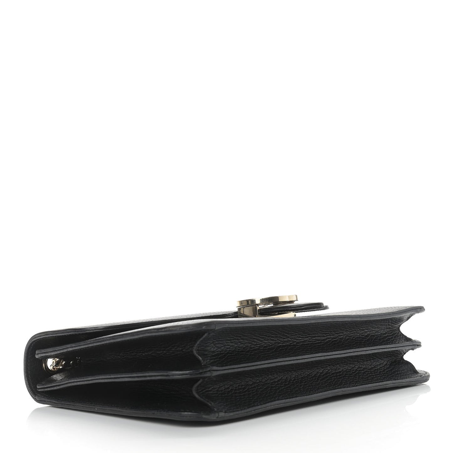 Dollar Calfskin Interlocking G Shoulder Bag Black