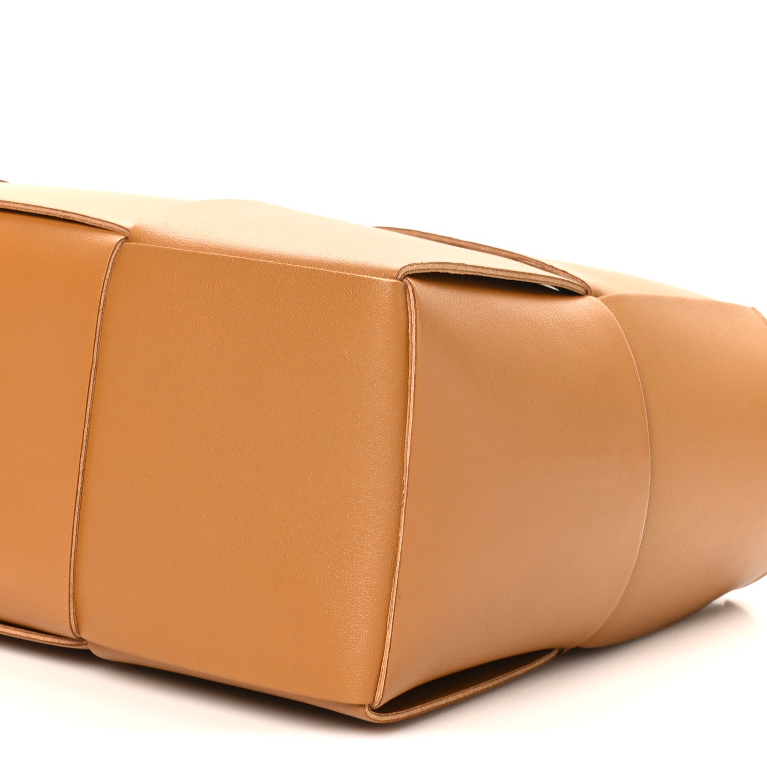 Bottega Veneta Nappa Maxi Intrecciato Small Arco Tote Caramel