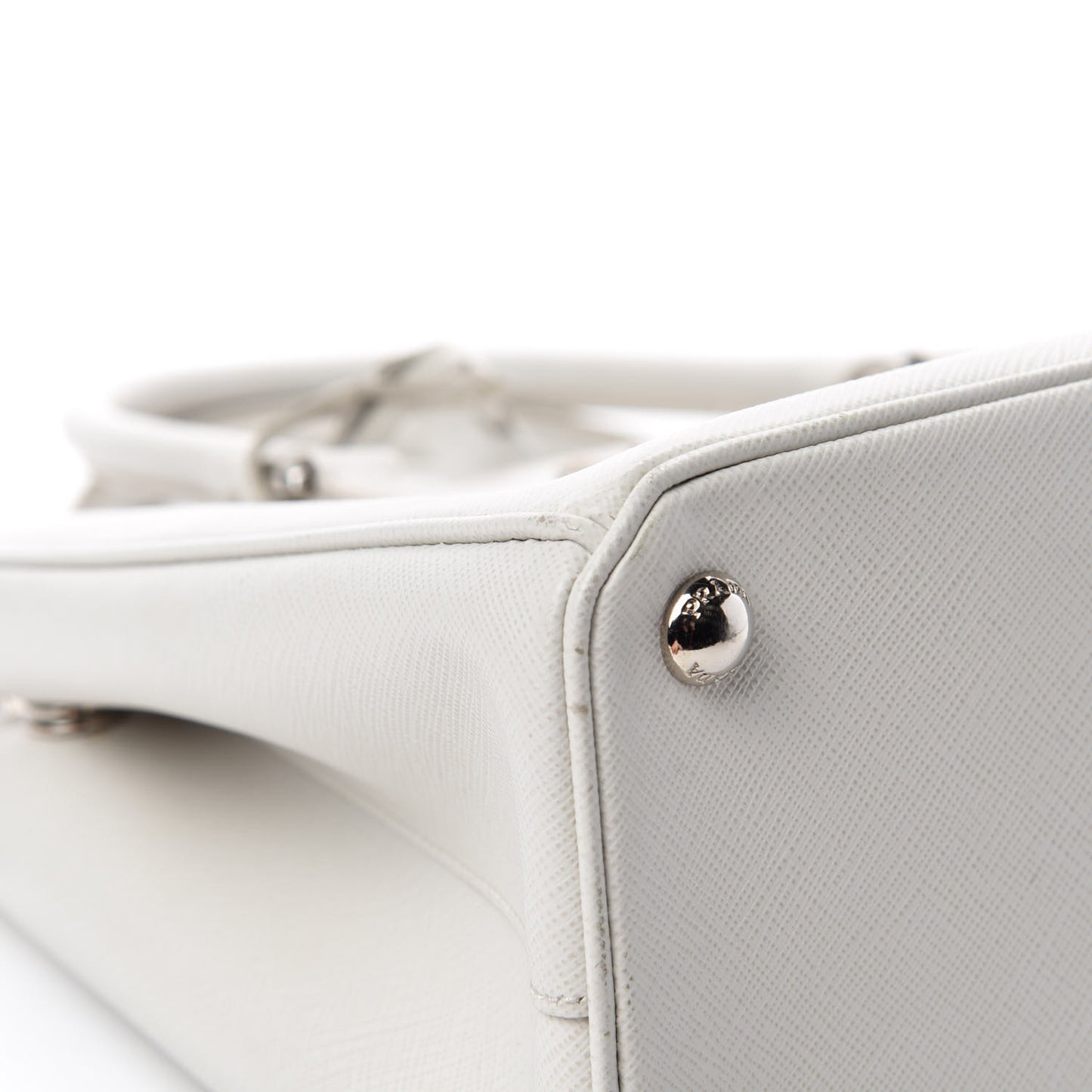 Saffiano Small Galleria Double Zip Tote Talco