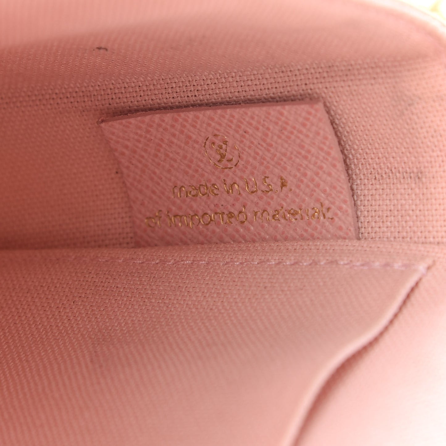 Damier Azur Pochette Felicie Chain Wallet Rose Ballerine
