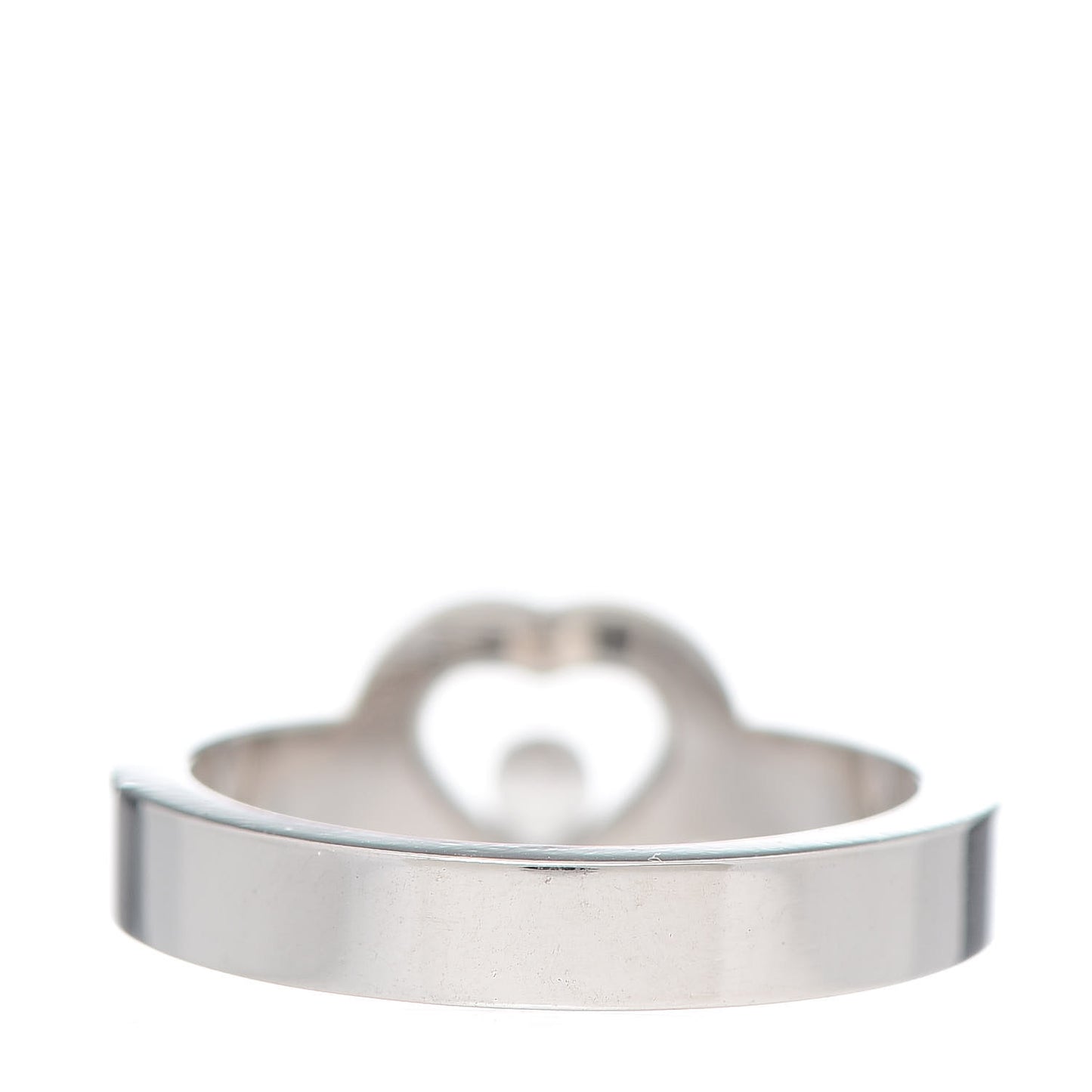 18K White Gold Diamond Happy Heart Ring 53 6.25