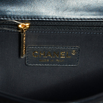 Chanel Lambskin Square Quilted Large Boy Cube Flap Navy 6 of 8