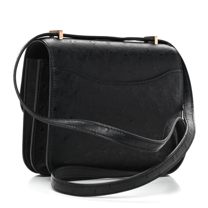 Hermes Ostrich Constance 18 Black 3 of 9